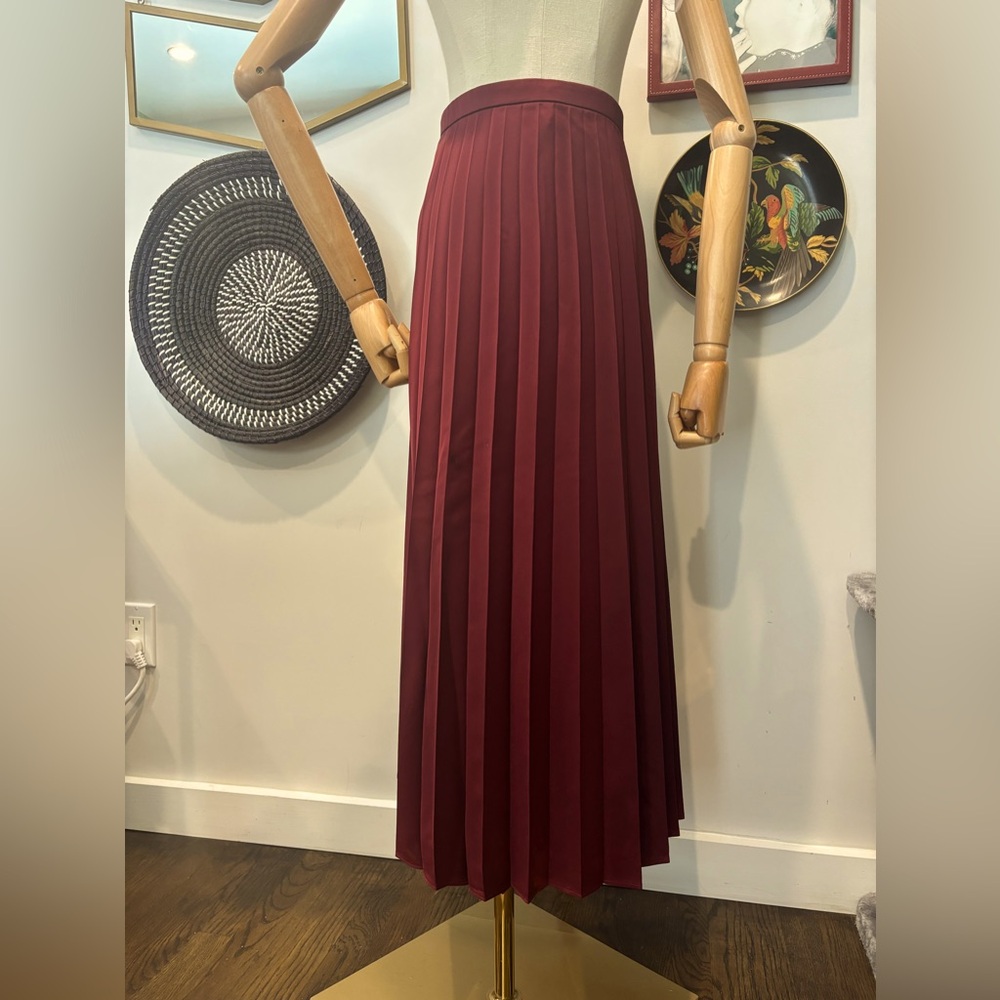 J Crew Pleated Midi Skirt